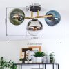 Gastor Deckenleuchte Glas 15 cm Gold, Schwarz, 3-flammig