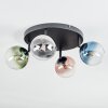 Chehalis Deckenleuchte Glas 12 cm Blau, Chrom, Grün, Klar, Kupferfarben, Rauchfarben, 4-flammig