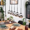Ripoll Hängeleuchte Glas 15 cm Naturfarben, Schwarz, 5-flammig