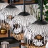 Ripoll Hängeleuchte Glas 15 cm Naturfarben, Schwarz, 5-flammig
