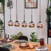 Ripoll Hängeleuchte Glas 15 cm Naturfarben, Schwarz, 5-flammig