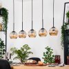 Ripoll Hängeleuchte Glas 15 cm Naturfarben, Schwarz, 5-flammig