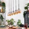 Ripoll Hängeleuchte Glas 15 cm Naturfarben, Schwarz, 5-flammig