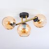 Koyoto Deckenleuchte Glas 15 cm Gold, Schwarz, 3-flammig