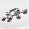 Koyoto Deckenleuchte Glas 15 cm Chrom, Rauchfarben, 8-flammig