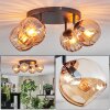 Koyoto Deckenleuchte Glas 15 cm Bernsteinfarben, 4-flammig