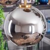 Koyoto Hängeleuchte Glas 20 cm Gold, Schwarz, 5-flammig
