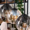 Koyoto Hängeleuchte Glas 15 cm Naturfarben, Schwarz, 4-flammig