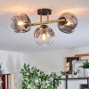 Ripoll Deckenleuchte Glas 15 cm Gold, Schwarz, 3-flammig