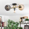 Ripoll Deckenleuchte Glas 15 cm Gold, Schwarz, 3-flammig