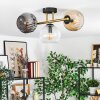 Ripoll Deckenleuchte Glas 15 cm Gold, Schwarz, 3-flammig
