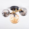 Chehalis Deckenleuchte Glas 10 cm, 12 cm Gold, Schwarz, 3-flammig