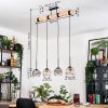 Koyoto Hängeleuchte Glas 15 cm Naturfarben, Schwarz, 4-flammig