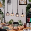 Koyoto Hängeleuchte Glas 15 cm Naturfarben, Schwarz, 4-flammig