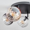 Koyoto Deckenleuchte Glas 15 cm Bernsteinfarben, Klar, Rauchfarben, 4-flammig