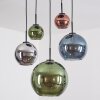 Koyoto Hängeleuchte Glas 15 cm, 20 cm, 25 cm, 30 cm Blau, Chrom, Grün, Kupferfarben, Rauchfarben, 5-flammig