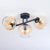 Koyoto Deckenleuchte Glas 15 cm Bernsteinfarben, Klar, 3-flammig