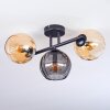 Koyoto Deckenleuchte Glas 15 cm Bernsteinfarben, Rauchfarben, 3-flammig