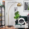 Baloca Bogenlampe Messing, Schwarz, Weiß, 1-flammig