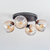 Koyoto Deckenleuchte Glas 15 cm Bernsteinfarben, Klar, 4-flammig