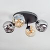 Ripoll Deckenleuchte Glas 15 cm Bernsteinfarben, Rauchfarben, 4-flammig