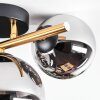 Chehalis Deckenleuchte Glas 12 cm, 15 cm Gold, Schwarz, 3-flammig