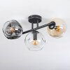 Ripoll Deckenleuchte Glas 15 cm Bernsteinfarben, Klar, Rauchfarben, 3-flammig