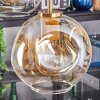 Ripoll Hängeleuchte Glas 20 cm Gold, Schwarz, 5-flammig