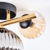 Chehalis Deckenleuchte Glas 10 cm, 15 cm Gold, Schwarz, 3-flammig