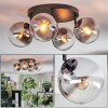 Gastor Deckenleuchte Glas 15 cm Klar, Rauchfarben, 4-flammig