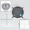Gastor Deckenleuchte Glas 15 cm Klar, Rauchfarben, 4-flammig