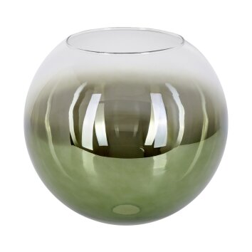 Glaslampenschirm Koyoto Ersatzglas 30 cm Grün, Klar