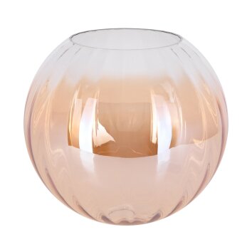 Lampenschirm aus Glas Koyoto Ersatzglas 30 cm Bernsteinfarben, Klar