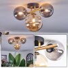 Chehalis Deckenleuchte Glas 12 cm, 15 cm Gold, Schwarz, 3-flammig