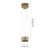 Paul Neuhaus Q-STRETTO Pendelleuchte LED Bronze, 2-flammig, Fernbedienung