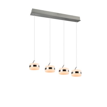 Trio Dios Pendelleuchte LED Nickel-Matt, 4-flammig