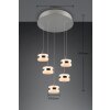 Trio Dios Pendelleuchte LED Nickel-Matt, 5-flammig