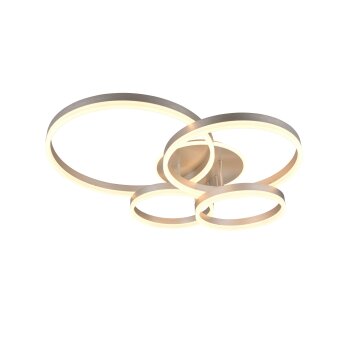Trio Drake Deckenleuchte LED Nickel-Matt, 1-flammig, Fernbedienung