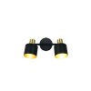 Trio Eva Deckenspot Schwarz-Gold, 2-flammig