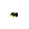 Trio Eva Deckenspot Schwarz-Gold, 1-flammig