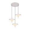 Trio KEATON Pendelleuchte LED Grau, 3-flammig
