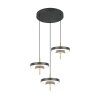 Trio KEATON Pendelleuchte LED Schwarz-Gold, 3-flammig