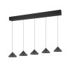 Trio Laguna Pendelleuchte LED Schwarz, 5-flammig