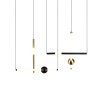 Trio Melita Pendelleuchte LED Schwarz-Gold, 1-flammig