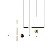 Trio Melita Pendelleuchte LED Schwarz-Gold, 1-flammig
