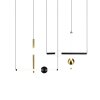 Trio Melita Pendelleuchte LED Schwarz-Gold, 1-flammig