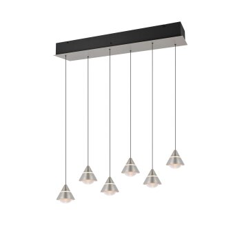 Trio Romeo Pendelleuchte LED Nickel-Matt, 6-flammig