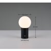 Trio Tauris Tischleuchte LED Schwarz, 1-flammig