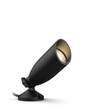 WiZ Outdoor Bodenspot LED Schwarz, 1-flammig, Farbwechsler