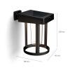 Philips Outdoor A-Label Solar Camill Wandleuchte LED Schwarz, 1-flammig, Bewegungsmelder